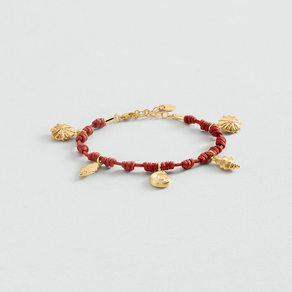 Pulsera con cord&oacute;n CALYPSO - Rojo / Oro - Pulsera con cord&oacute;n  | Agatha