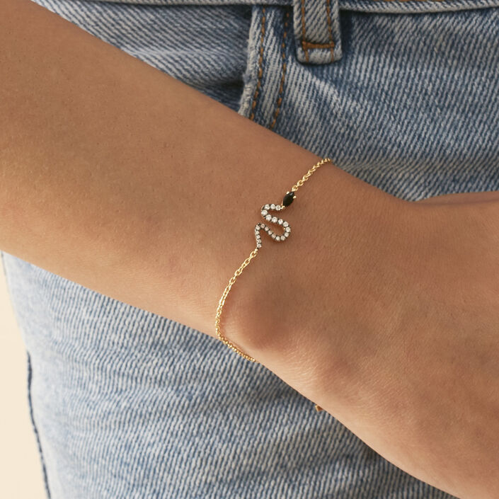 Pulsera de cadena SNAKY - Cristal / Gris - Pulseras  | Agatha