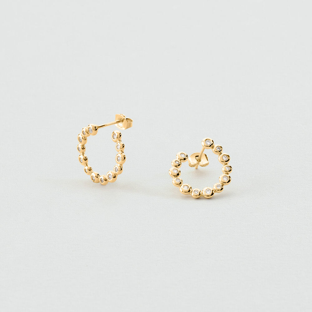 Pendientes largos ODEON - Cristal / Dorado - Pendientes largos  | Agatha