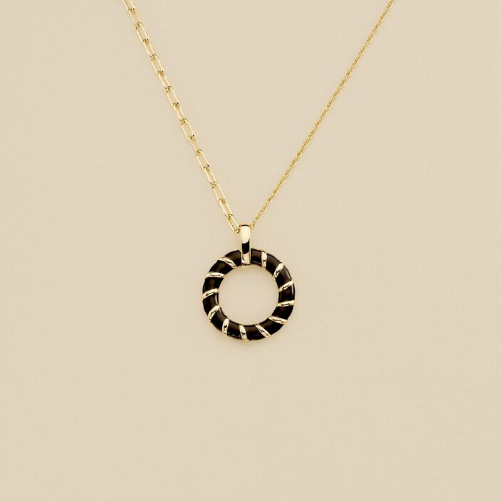 Collar midi SESHA - Negro / Oro - Collares  | Agatha