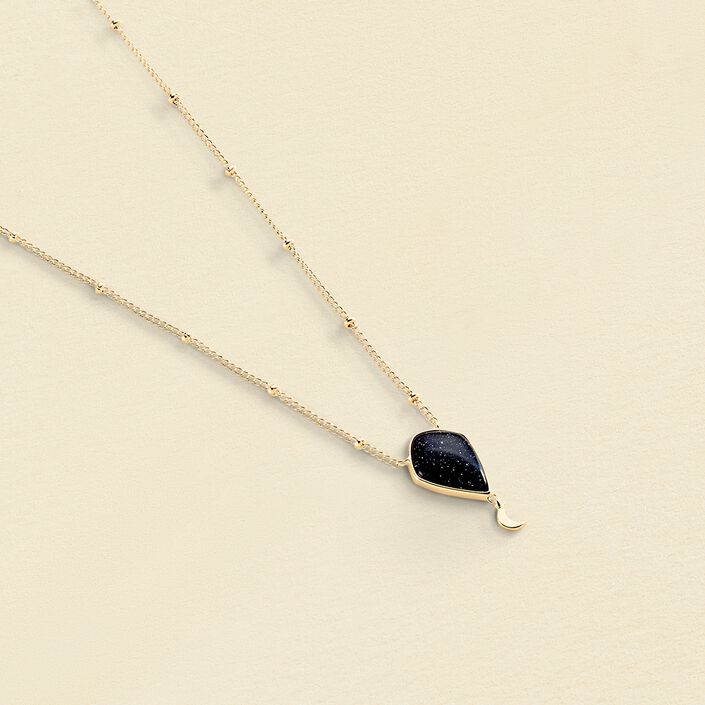Collar corto CREPUSCULE - Azul / Oro - Collares  | Agatha