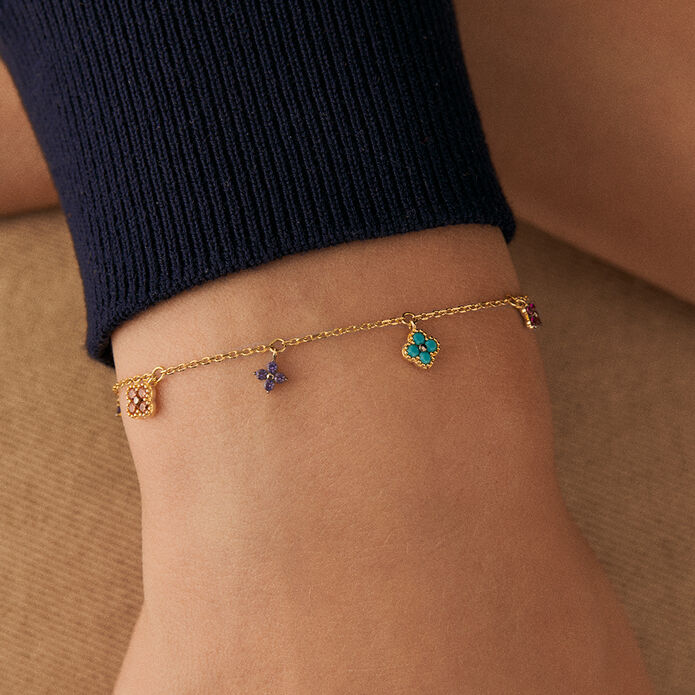 Pulsera de cadena BELOVED - Multicolor / Oro - Pulseras  | Agatha