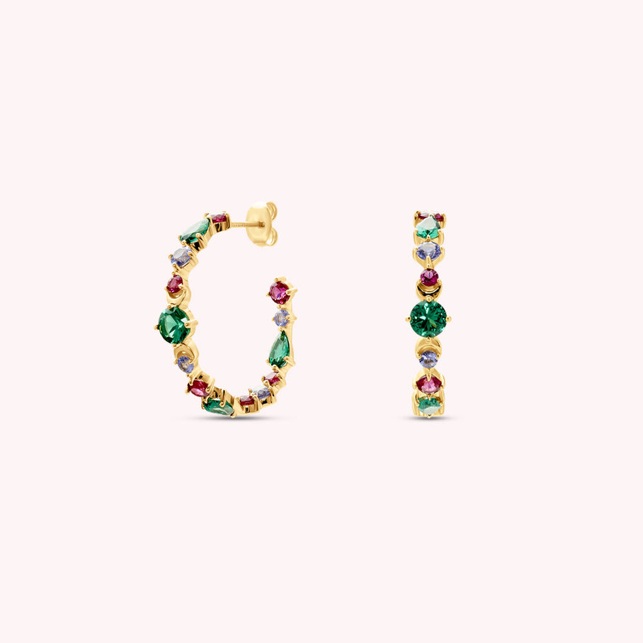 Criollas ASTRE - Multicolor / Oro - Pendientes  | Agatha