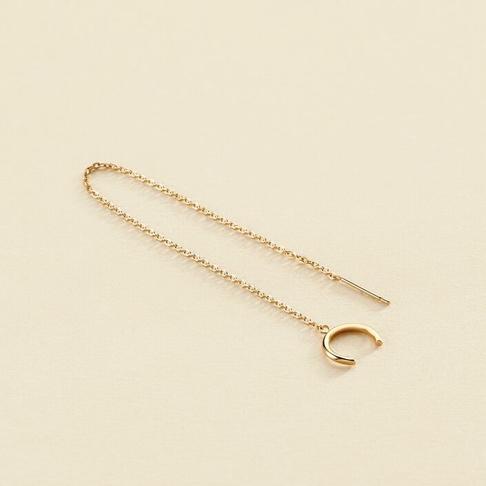 Ear cuff ROLLING - Dorado - Piercings  | Agatha
