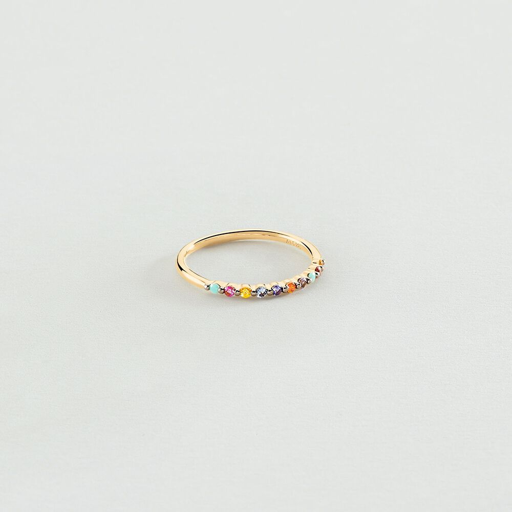 Anillo fino BELOVED - Multicolor / Oro - Anillos de fantasía  | Agatha