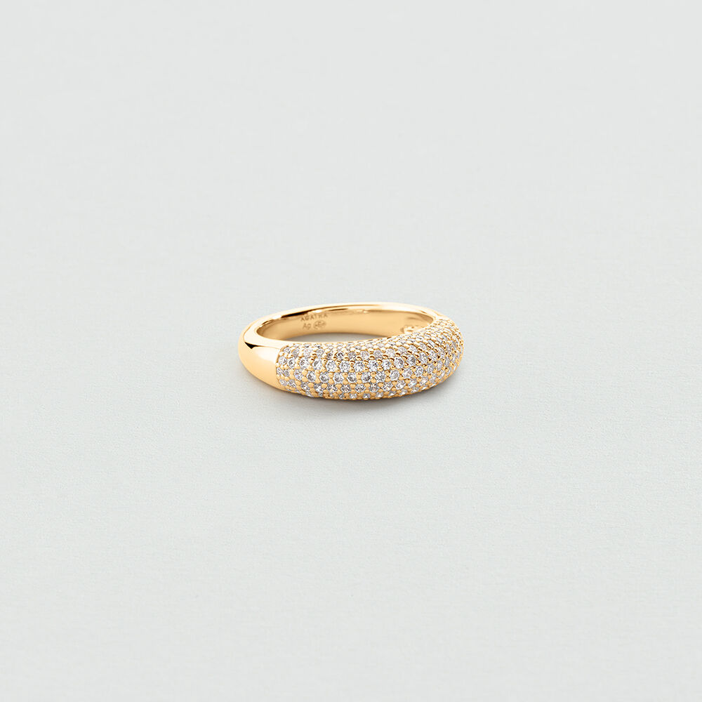 Anillo fino XOXO - Cristal / Dorado - Anillos  | Agatha