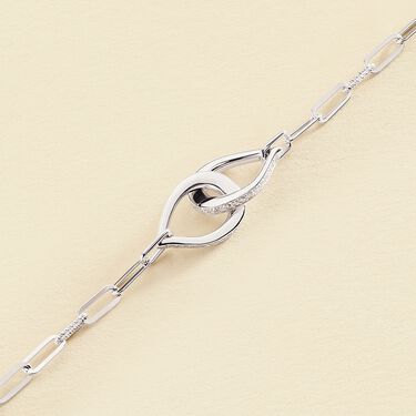 Pulsera de cadena GEMINI - Cristal / Plateado - Pulseras  | Agatha