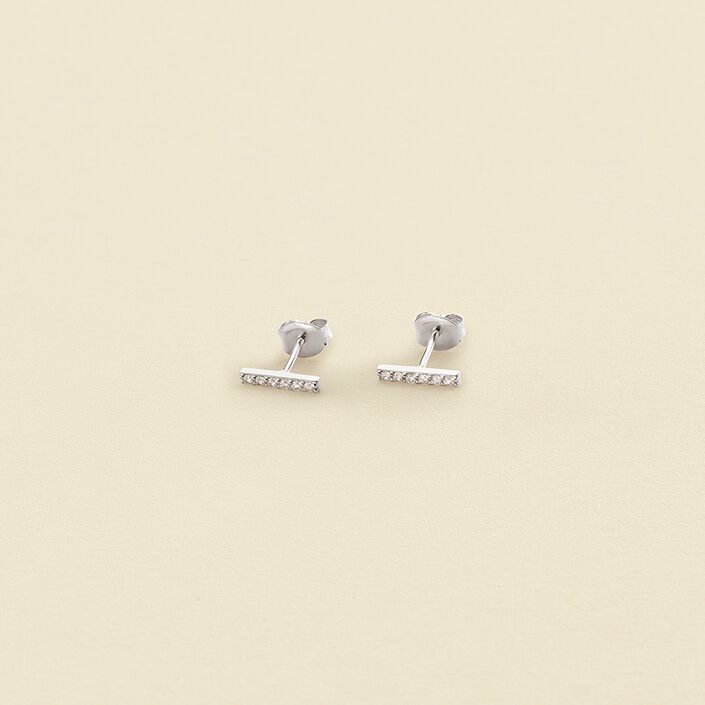 Pendientes cortos BARSHINE - Cristal / Plateado - Pendientes  | Agatha