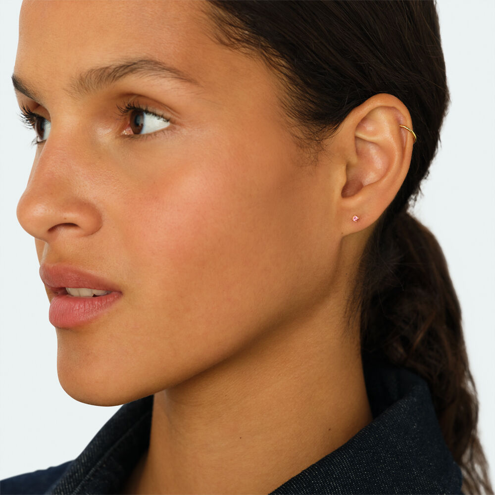 Pendiente corto individual MIX& MATCH - Rosa / Oro - Pendientes  | Agatha
