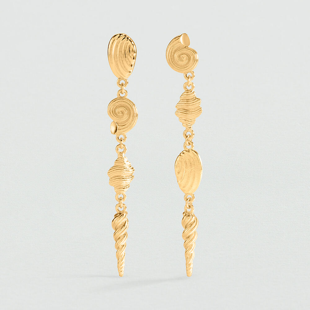 Pendientes largos CALYPSO - Dorado - Pendientes largos  | Agatha