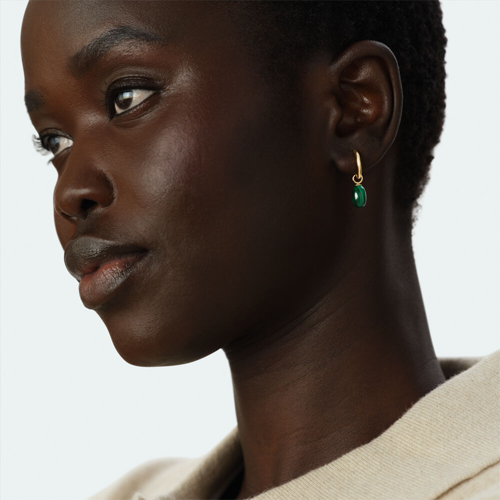 Colgante PIEDRA NATURAL - Verde / Dorado - Joyas  | Agatha