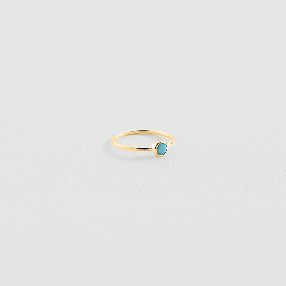 Anillo fino CANDY - Turquesa / Oro - Anillos  | Agatha