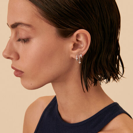 Piercing criolla MIX& MATCH - Cristal / Plateado - Piercings  | Agatha
