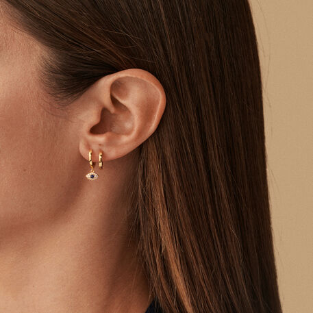 Piercing criolla NAZAR - Cristal / Dorado - Piercings  | Agatha