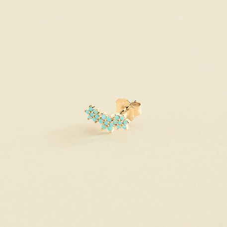Piercing mini TRIOFLOR - Turquesa / Oro - Piercings  | Agatha