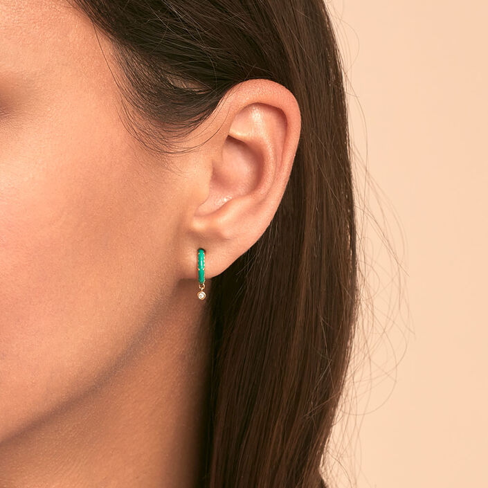 Piercing criolla JUNGLY - Verde / Dorado - Piercings  | Agatha