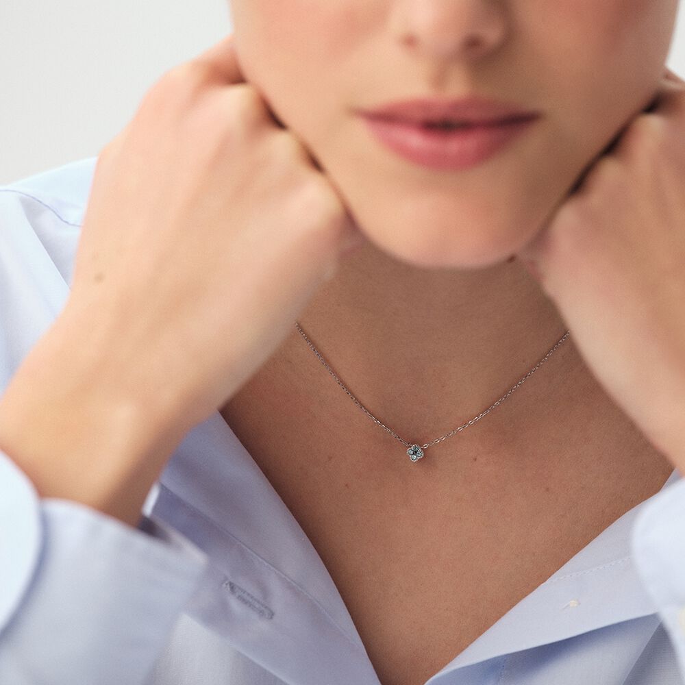 Collar corto BELOVED - Turquesa / Plata - Collar corto  | Agatha