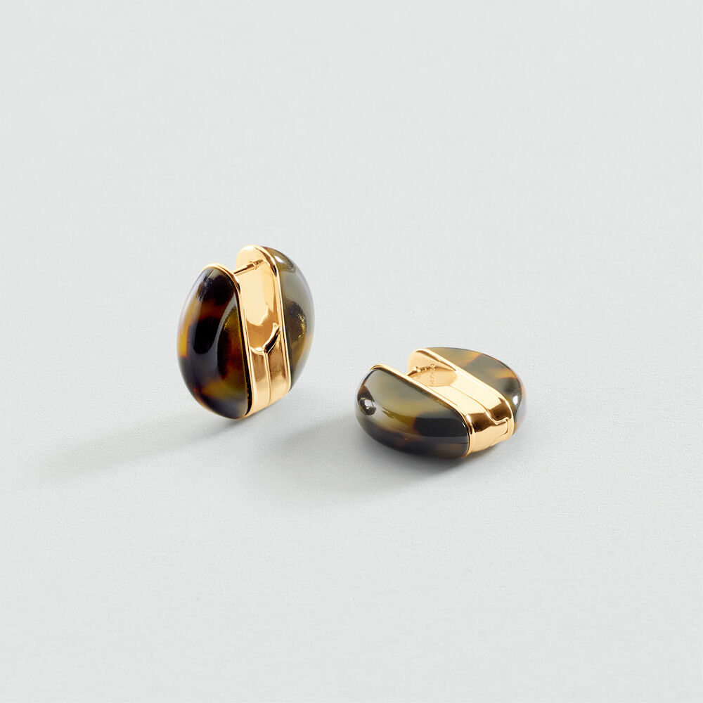 Pendientes largos ROYAL - Concha / Dorado - Pendientes largos  | Agatha