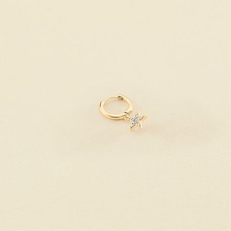 Piercing criolla ESTRE - Cristal / Dorado - Piercings  | Agatha