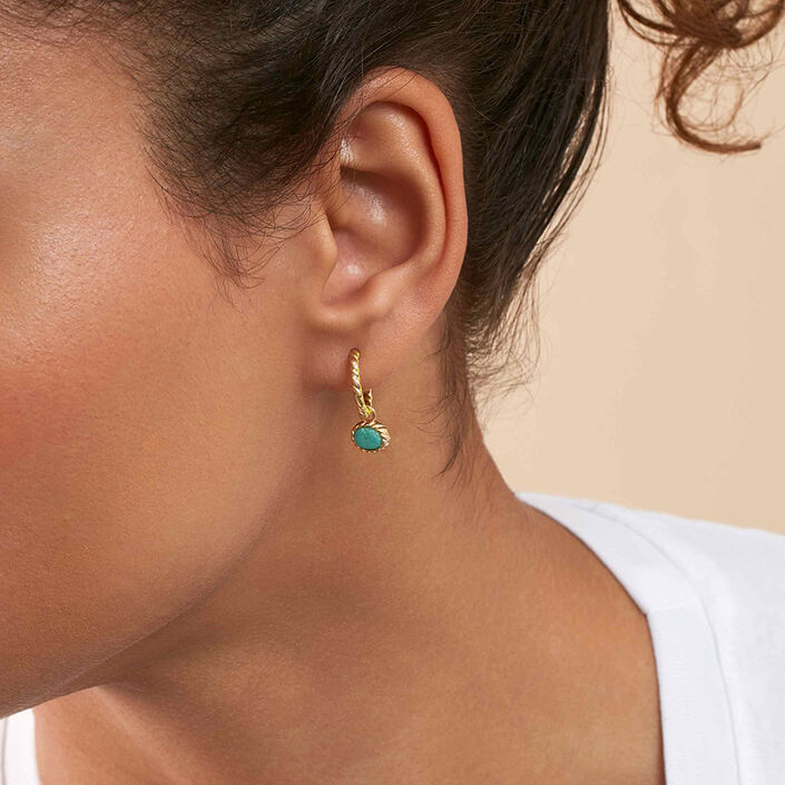 Criollas ATMA - Amazonite/ amarillo - Pendientes  | Agatha