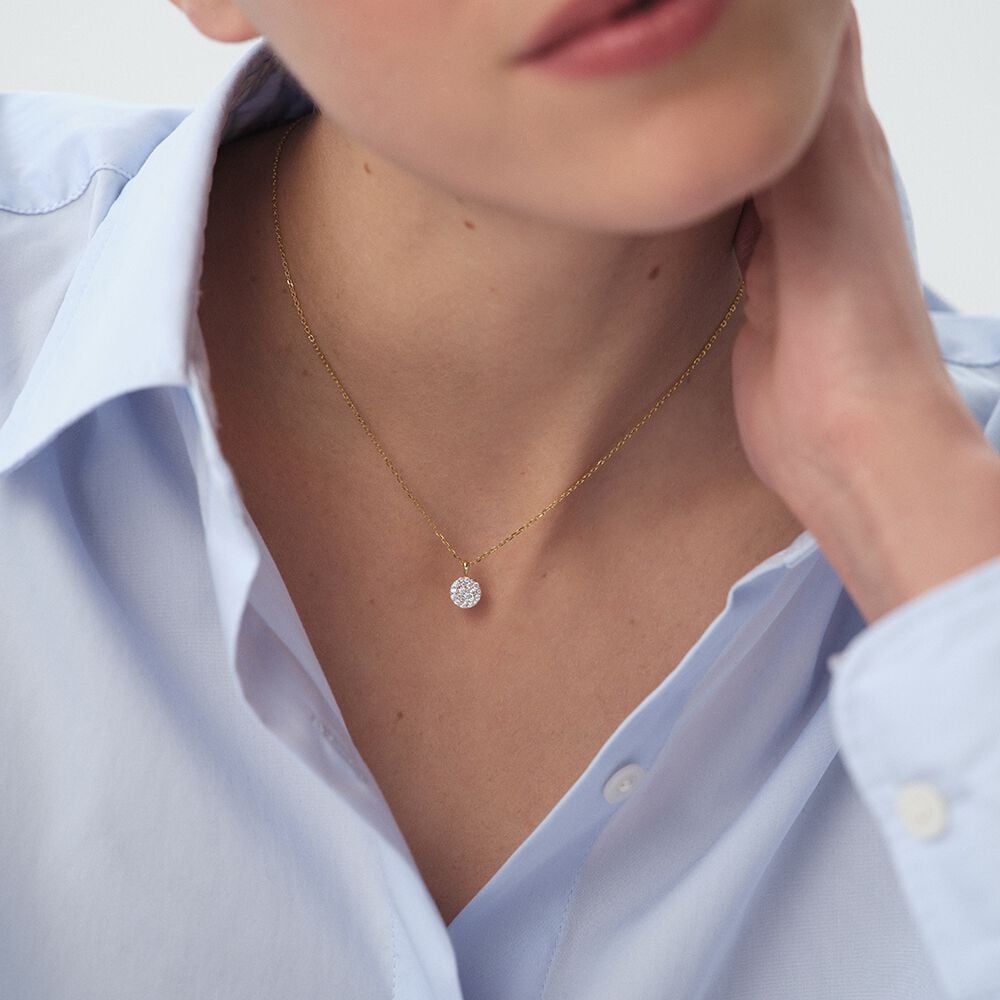 Collar corto CRYSTAL - Cristal / Dorado - Collar corto  | Agatha