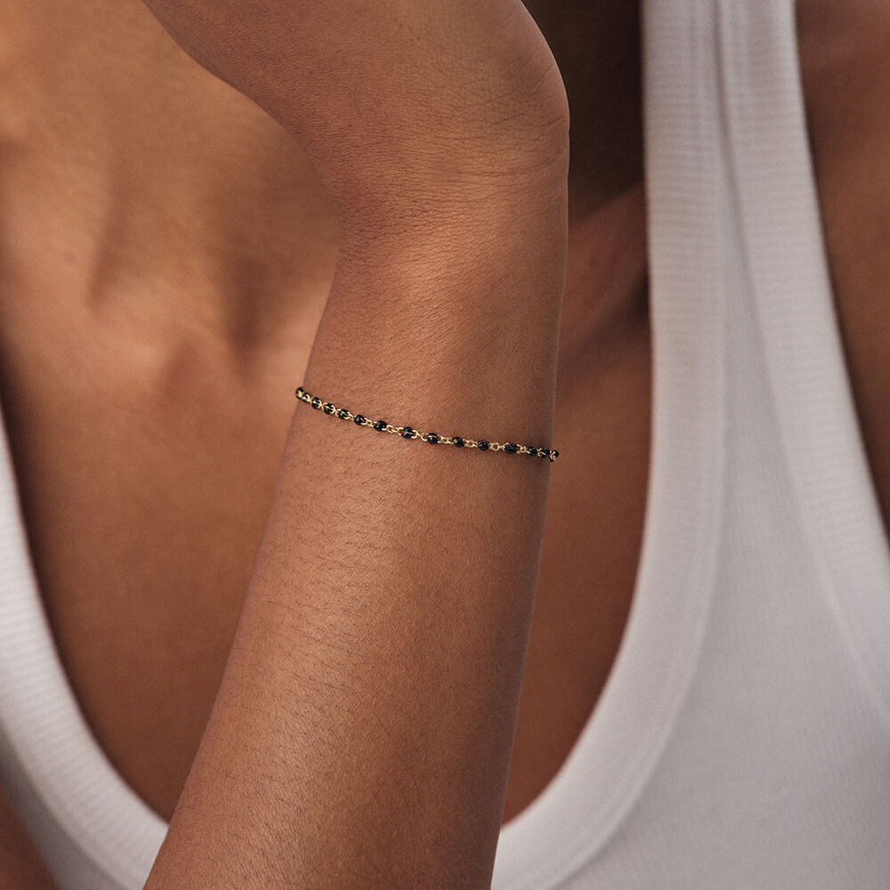 Pulsera de cadena SMARTY - Negro / Oro - Pulsera de cadena  | Agatha