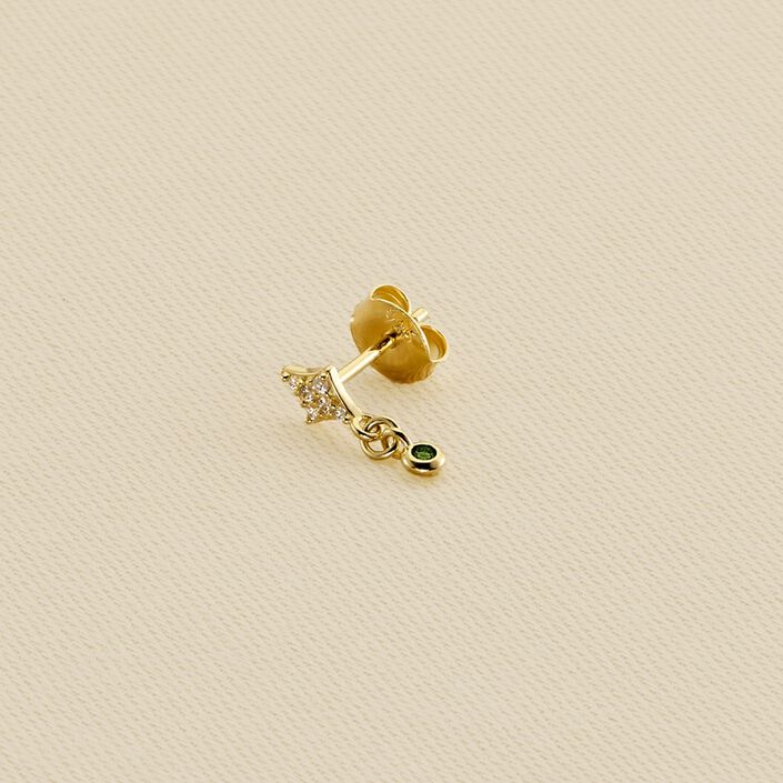 Piercing mini ASTRAL - Verde / Dorado - Piercings  | Agatha
