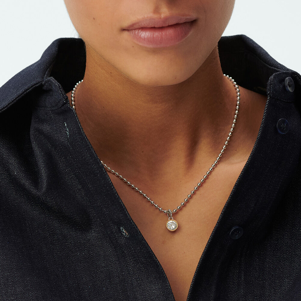 Collar corto BE - Cristal / Plateado - Collar corto  | Agatha