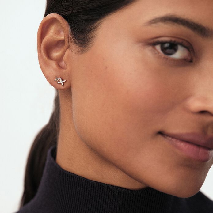 Piercing mini MIX & MATCH - Cristal / Plateado - Piercings  | Agatha