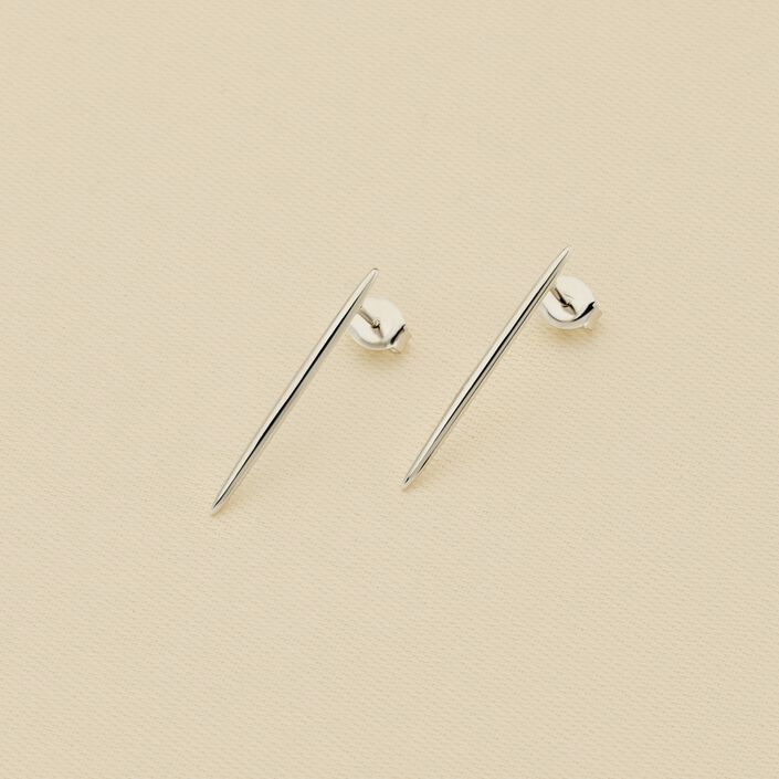 Pendientes largos RADIEUX - Plata - Pendientes  | Agatha