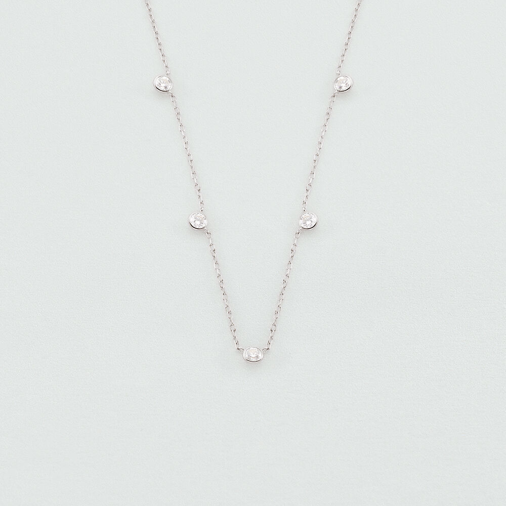Collar corto NEC5BRILLANT - Cristal / Plateado - Collar corto  | Agatha