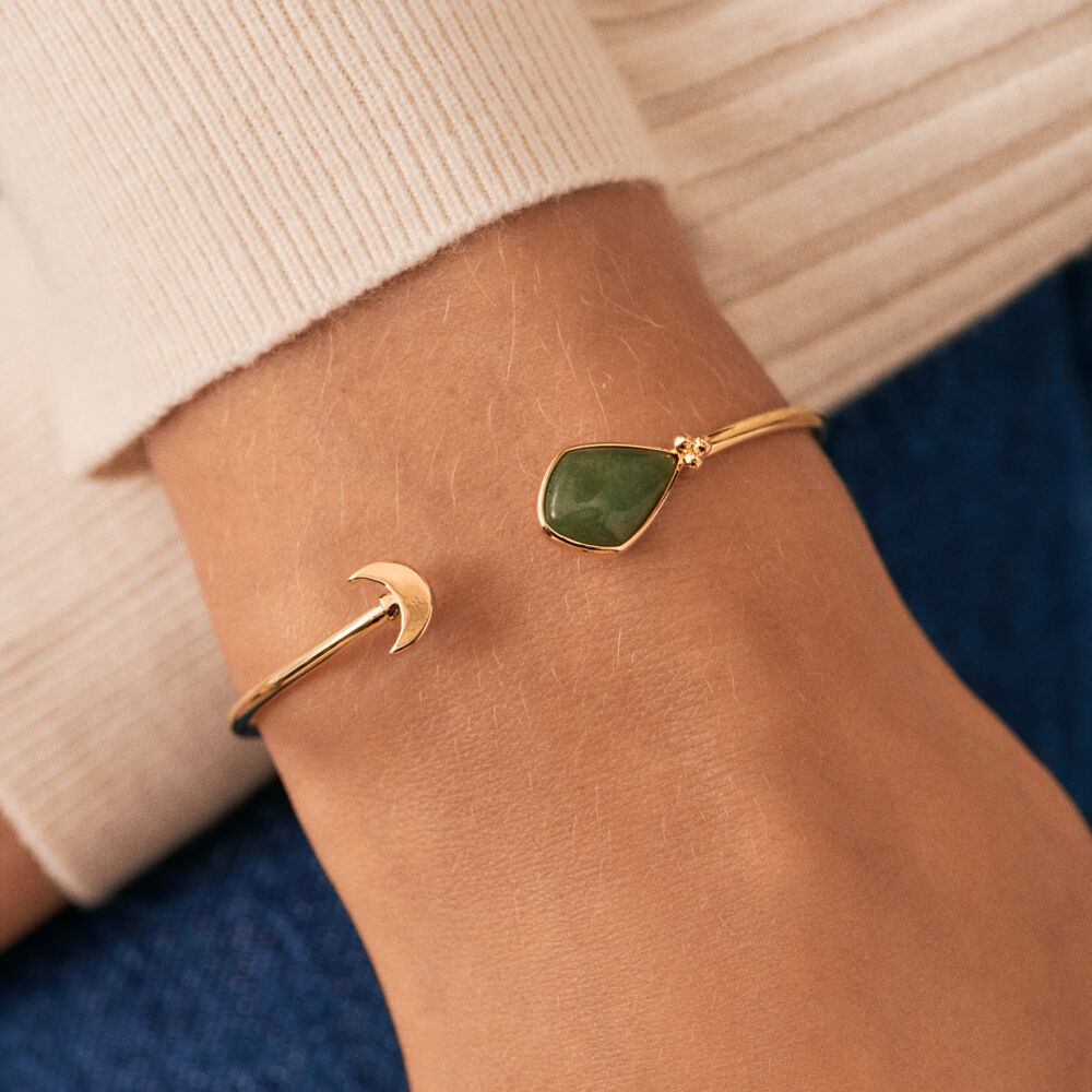 Pulsera rígida MOON - Aventurine - Pulsera rígida  | Agatha