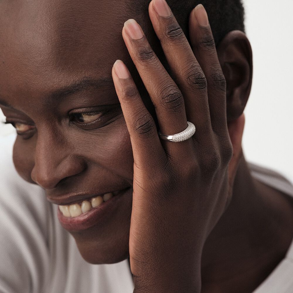 Anillo fino LOUIS - Cristal / Plateado - Anillos de fantas&iacute;a  | Agatha