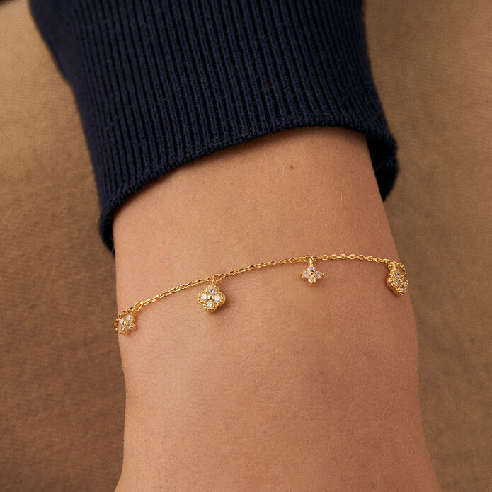 Pulsera de cadena BELOVED - Cristal / Dorado - Pulseras  | Agatha