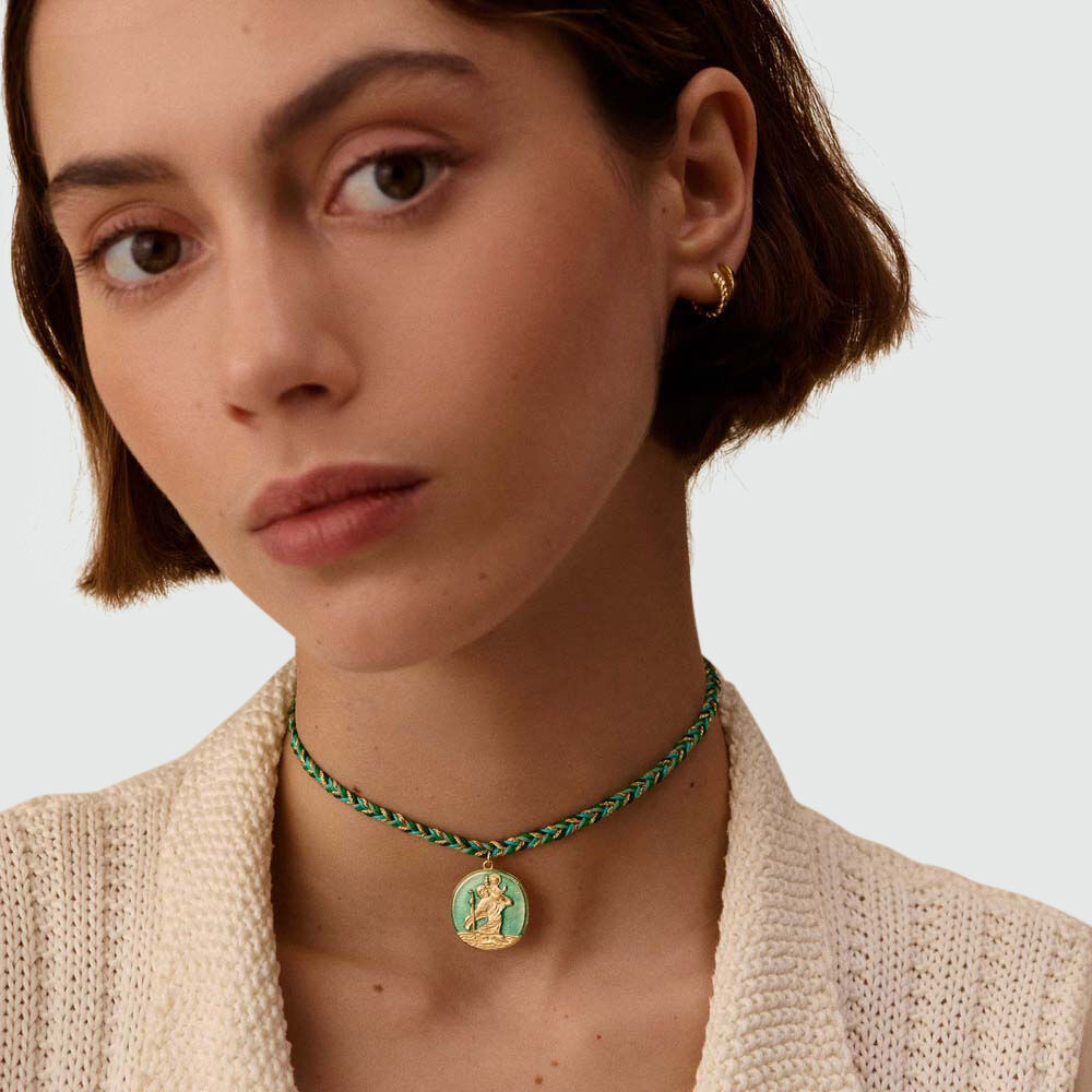 Pulsera de cadena VESPER - Verde / Dorado - Pulsera de cadena  | Agatha