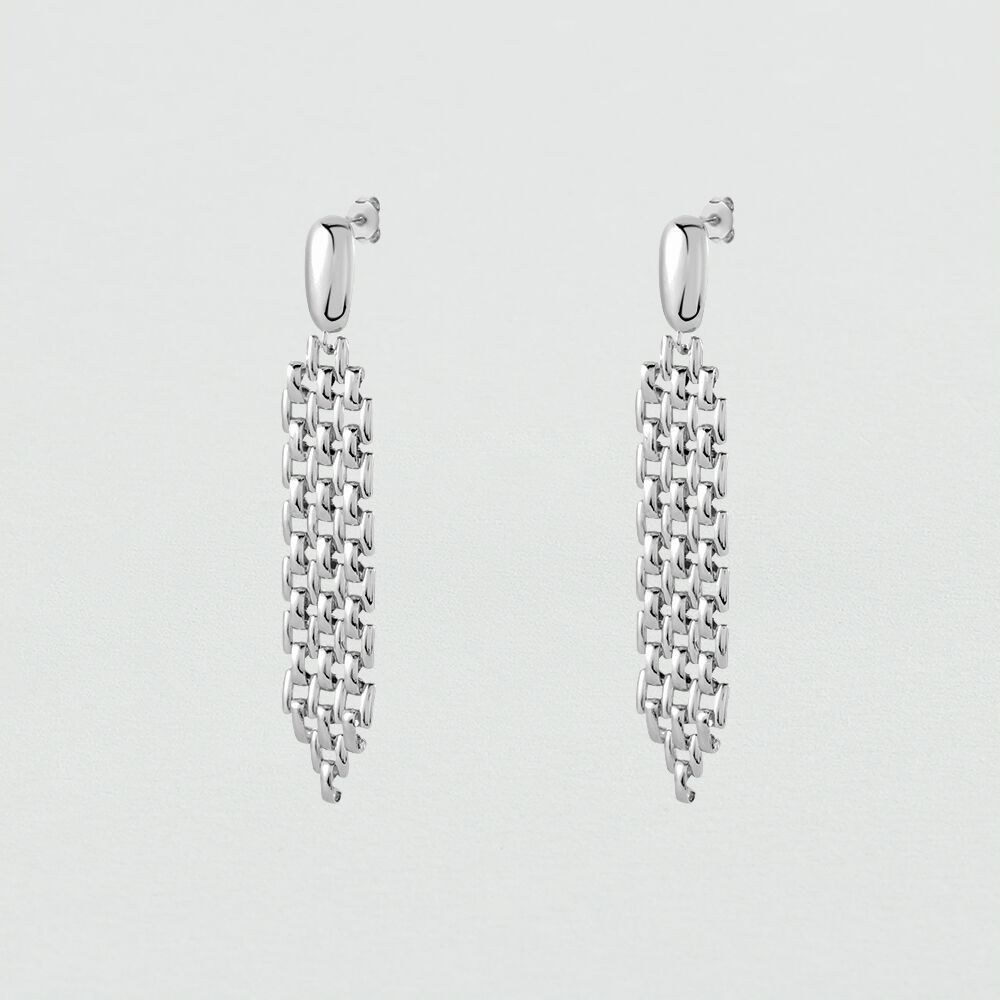 Pendientes largos MINUIT - Plateado - Pendientes largos  | Agatha