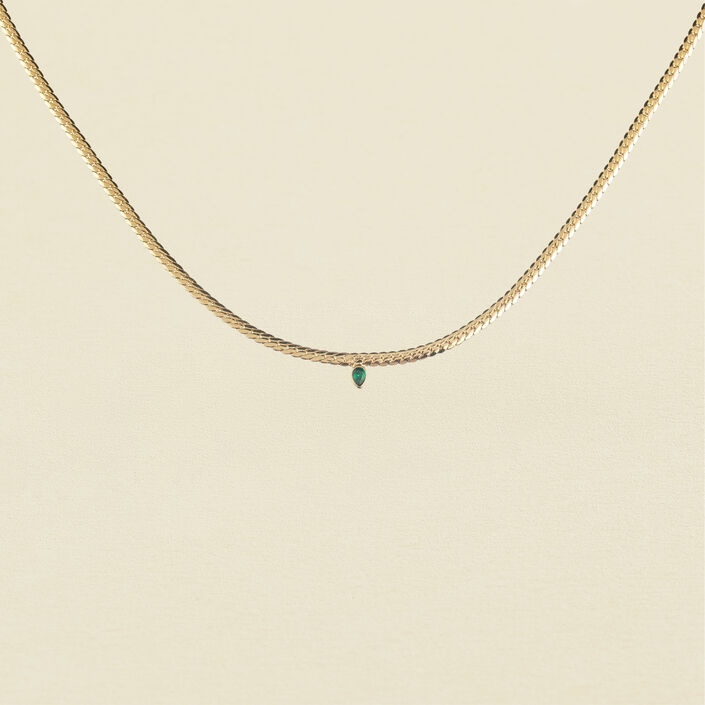 Collar corto NEITH - Verde / Oro - Collares  | Agatha
