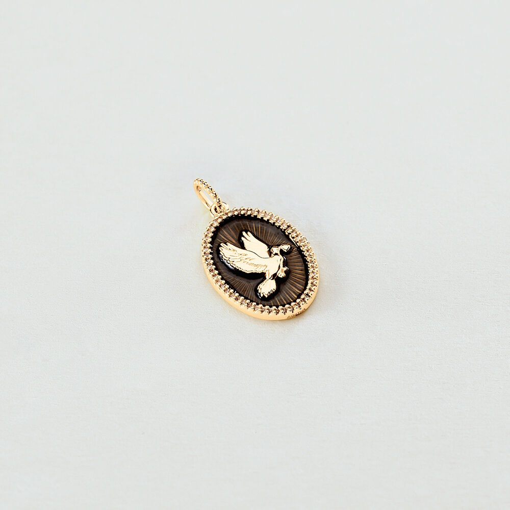 Colgante POMBO - Negro / Oro - Sin piedra  | Agatha
