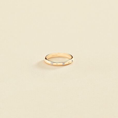 Anillo fino ALIANZA - Cristal / Dorado - Anillos  | Agatha