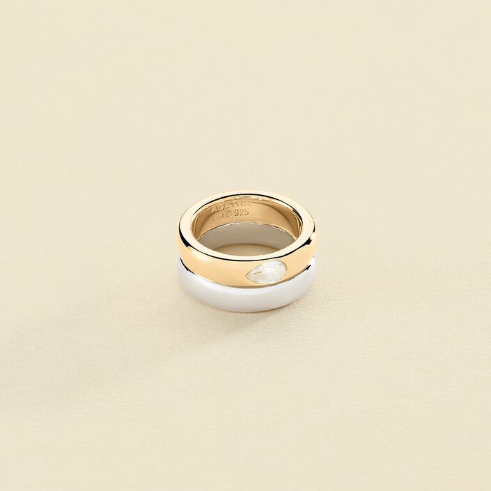 Anillo ancho DUA - Plata / Oro - Anillos  | Agatha