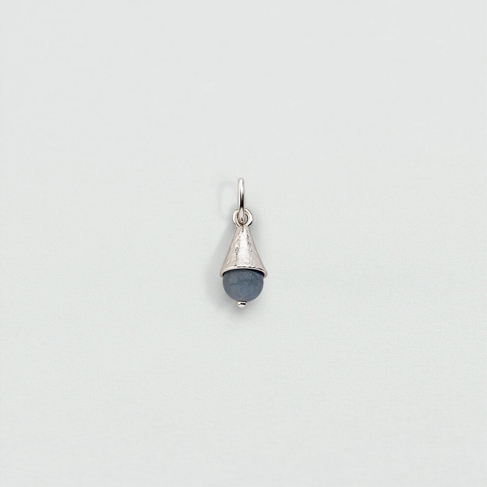 Colgante GOTA DE PIEDRA NATURAL TALISMANS - Azul / Plata - Talismans  | Agatha