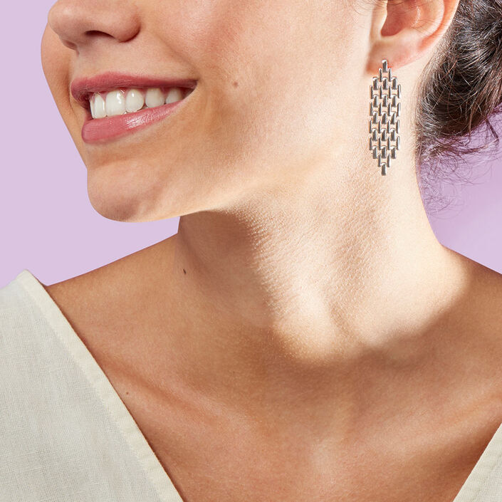 Pendientes largos MINUIT - Plateado - Pendientes  | Agatha