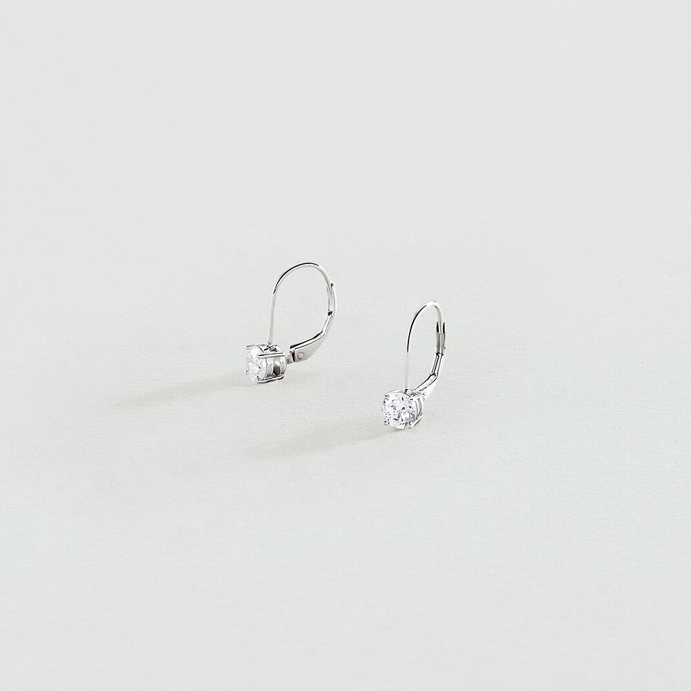 Pendientes largos SOL - Cristal / Plateado - Pendientes para dormir  | Agatha