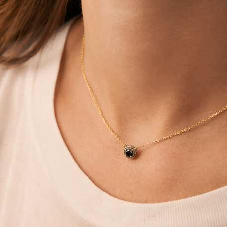 Collar corto IMPERIAL - Negro / Oro - Collares  | Agatha