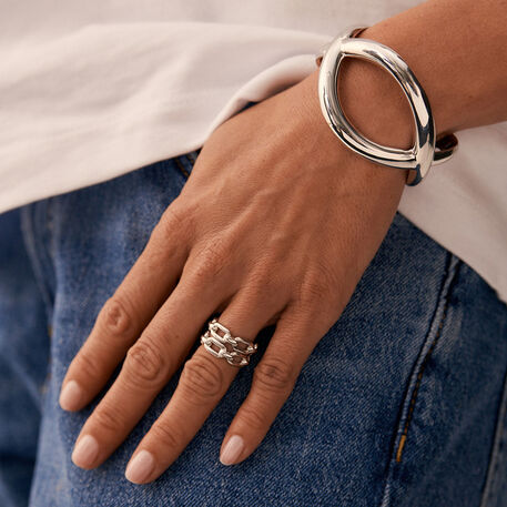 Anillo ajustable CHAIN - Plata - Anillos  | Agatha