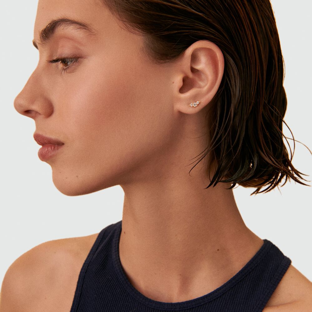 Piercing mini CROISSAN - Cristal / Dorado - Piercings  | Agatha