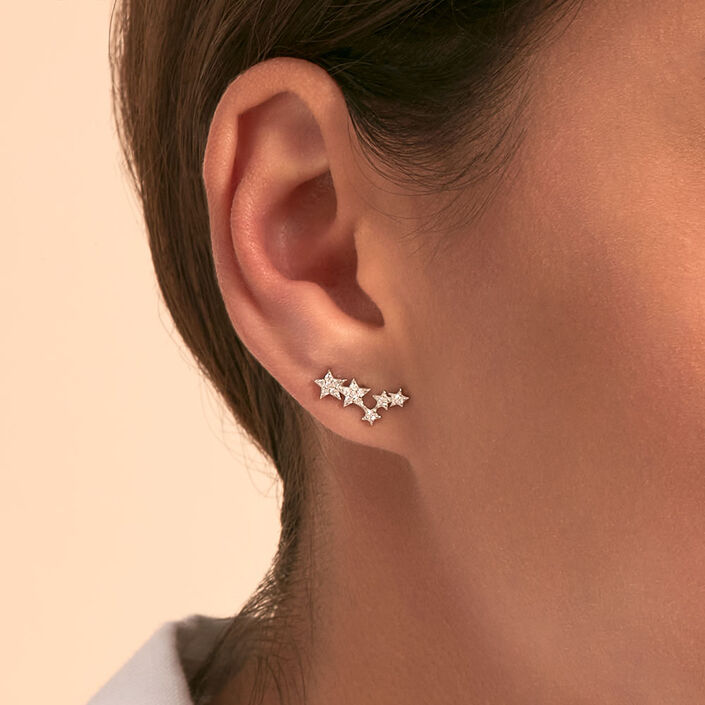 Piercing mini SHINE - Cristal / Plateado - Piercings  | Agatha
