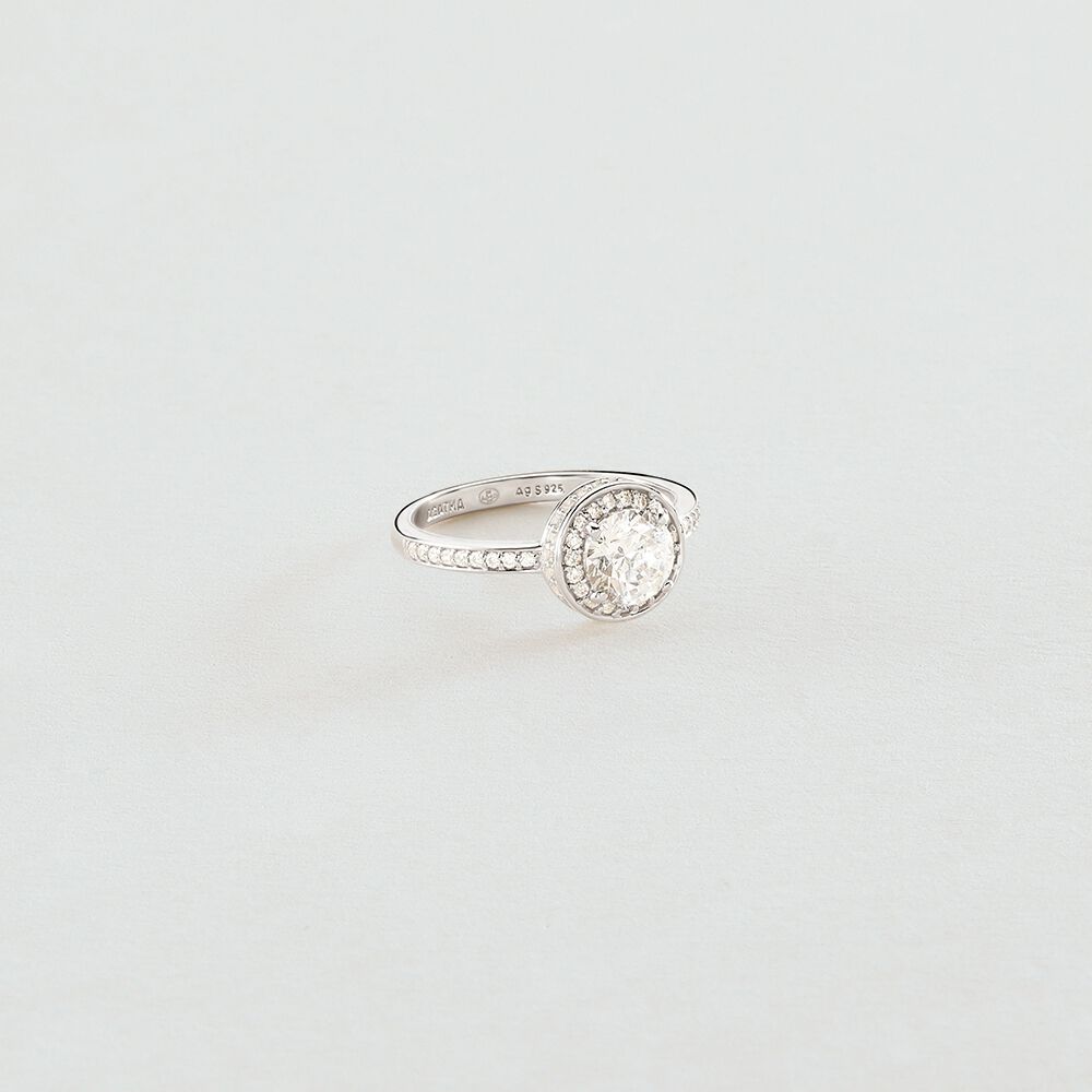 Anillo fino IMPERIAL - Cristal / Plateado - Anillos  | Agatha
