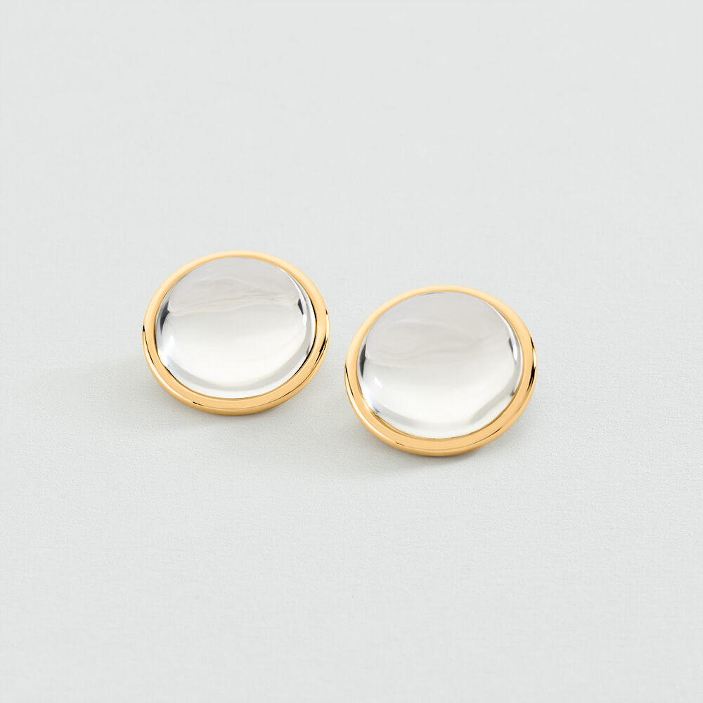 Pendientes cortos OVERSIZE BATIGNOLLES - Cristal / Dorado - Pendientes cortos  | Agatha
