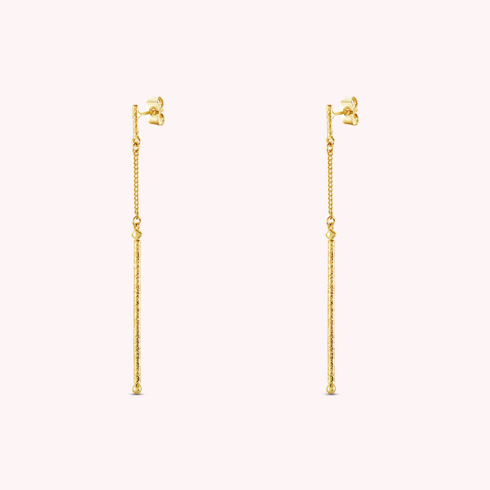 Pendientes largos MAAT - Dorado - Pendientes  | Agatha